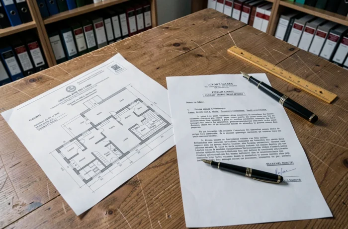Documents officiels cadastraux et plans de classification d'un local à usage d'habitation ou commercial